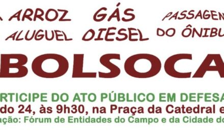 Fórum de entidades realiza ato público de protesto e de solidariedade neste sábado em Rio do Sul