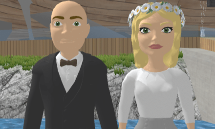 Casal celebra casamento em ambiente virtual